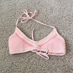 Crochet pink top